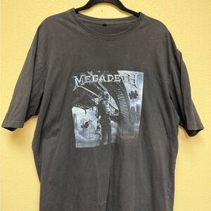 VTG MEGADETH Black Graphic T-Shirt- Men’s 2XL